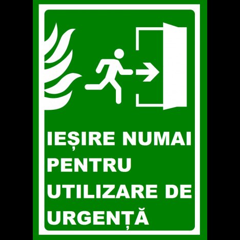 Placuta pentru iesire numai in caz de incendiu